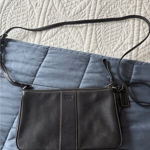 Coach Dark Gray Leather Crossbody Bag
